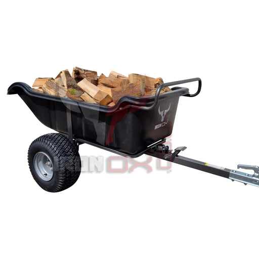 Iron Ox® Haul 12 - Tipping Trailer 1200lb with logs on it.