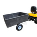 A Iron Ox® 'MT' - Tipping Trailer 400lb with a yellow seat on it.