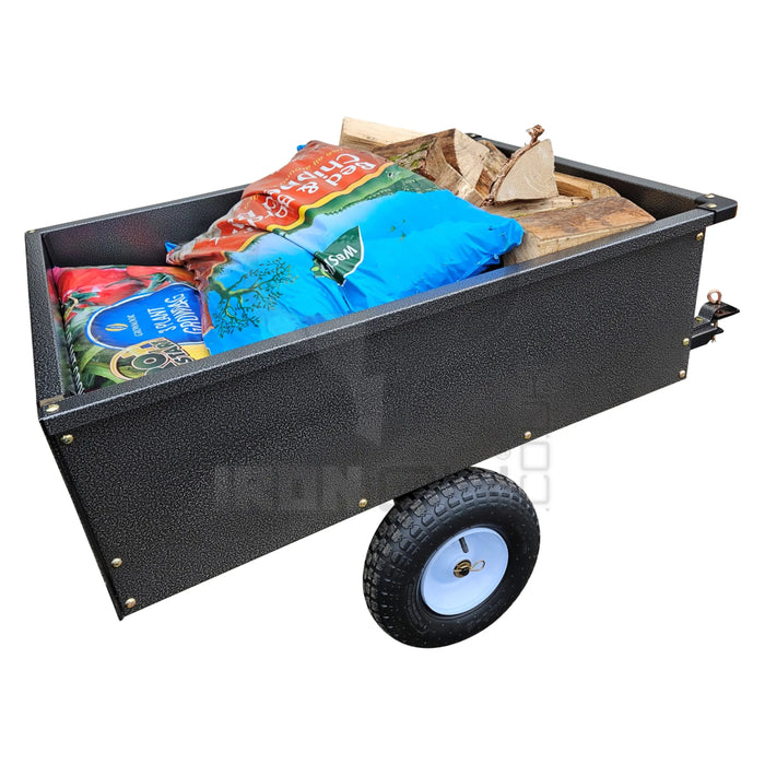 Iron Ox® 'MT' - Tipping Trailer 400lb with a lot of bags on it.