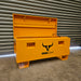 A Contractors Van & Site Tool Chest Box 36" - Yellow, Heavy-duty job site tool safe box with secure lock for construction tools