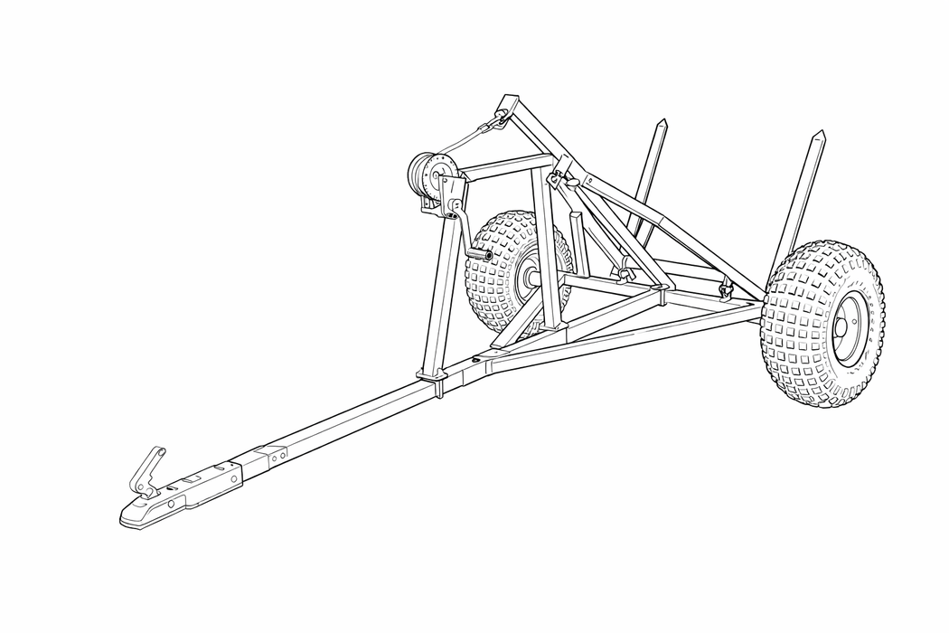 ATV Bale Trailer - 500kg Capacity for ATV Accessories