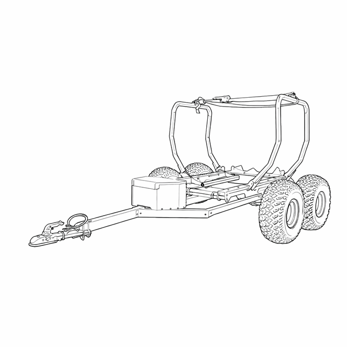 ATV Bale Trailer - Hydraulic Tipping Capacity 500kg