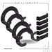 The Power Drill & Impact Driver Holder 9 piece Kit is expertly CNC laser cut and features five black metal hooks and brackets against a white background.