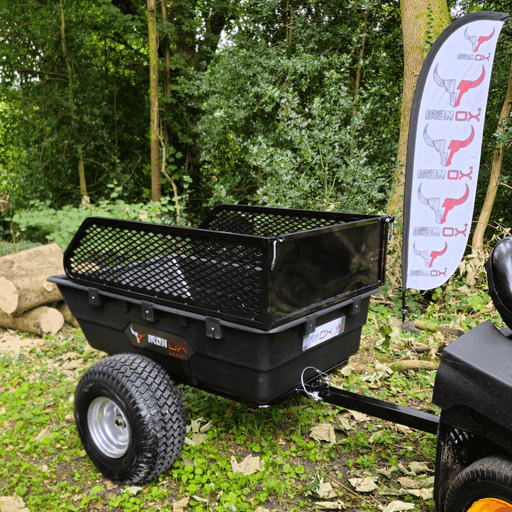 Heavy-duty ATV off-road trailer for transporting tools, feed, and supplies on farms and small holdings