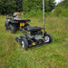 Three-blade ATV topper mower mowing a horse paddock with an even finish.