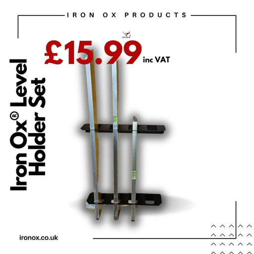 The Van & Workshop Level Holder, priced at £15.99 including VAT, includes a versatile stand perfect for van storage or as a workshop organizer with slots to efficiently hold multiple levels.