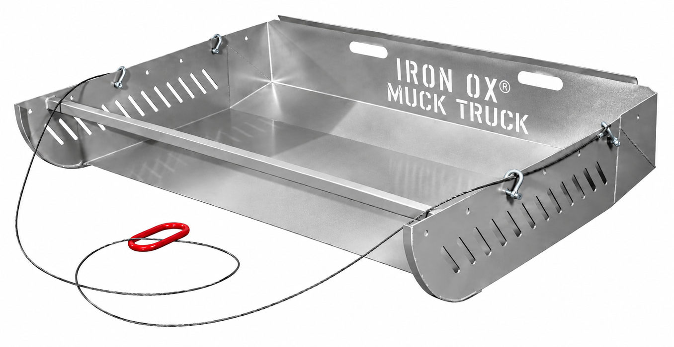 Tow Behind Manure Collector for ATV Quad Iron Ox Muck Truck