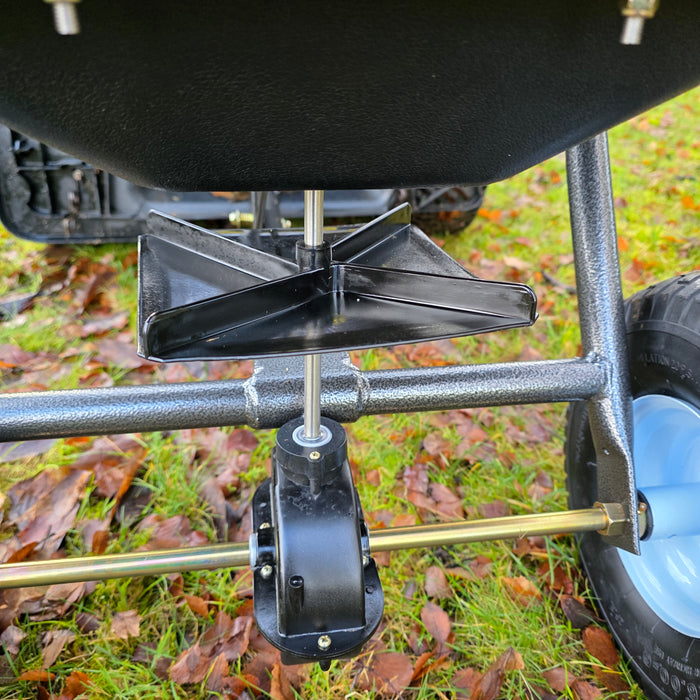 Tow Behind Broadcast Grit, Salt & Seed Spreader for Ride-On Mowers, ATVs & Lawn Tractors - 88L 200lb