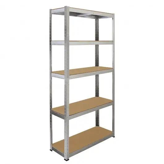 A 5 Tier Steel Shelving Unit Garage Racking with adjustable shelves on a white background.
