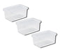 Three 3 X Crystal 11 Litre Box & Lid Clear *Free Delivery* on a white background.