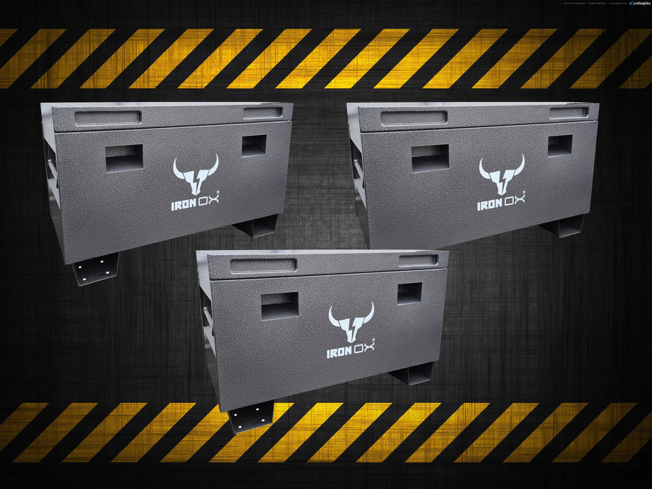 Three TRADE DEAL - Iron Ox® 36" site boxes on a black background.