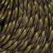 A close up of Paracord 550 4mm 7 strands - Army Camo 100ft.