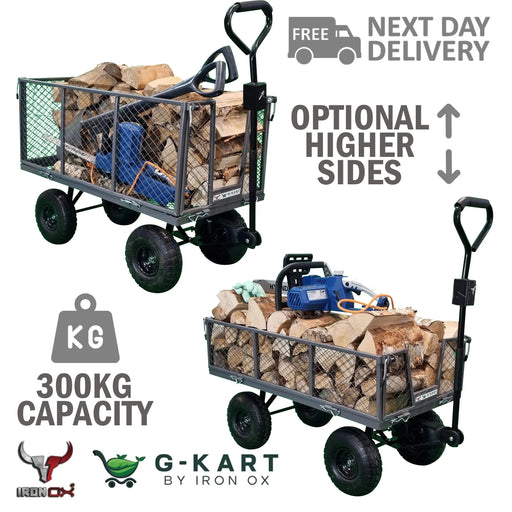 G-Kart MT600H 300KG Mesh Garden Trolley with a steel build for durability and Free Next Day Delivery.
