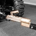 An ATV with a Titan 5.0 Swivel Hitch 50mm metal handle attached to it to reduce torque stress.